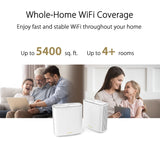 ASUS ZenWiFi XD6S Whole Home Mesh WiFi 6 System AX5400 (2 Pack Blanco) Cobertura hasta de 501 m2 (4+ habitaciones), configuración sencilla, seguridad de red