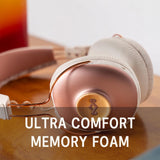 Marley House of Positive Vibration Frequency Auriculares Inalámbricos Over Ear - Auriculares Bluetooth, 34 Horas de Reproducción, Micrófono, Aislamiento de Ruido, Materiales Sostenibles, Cobre