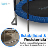 SereneLife trampolin Exterior, Cama Elastica, con Red de Seguridad, Estable, Revestimiento antioxidante