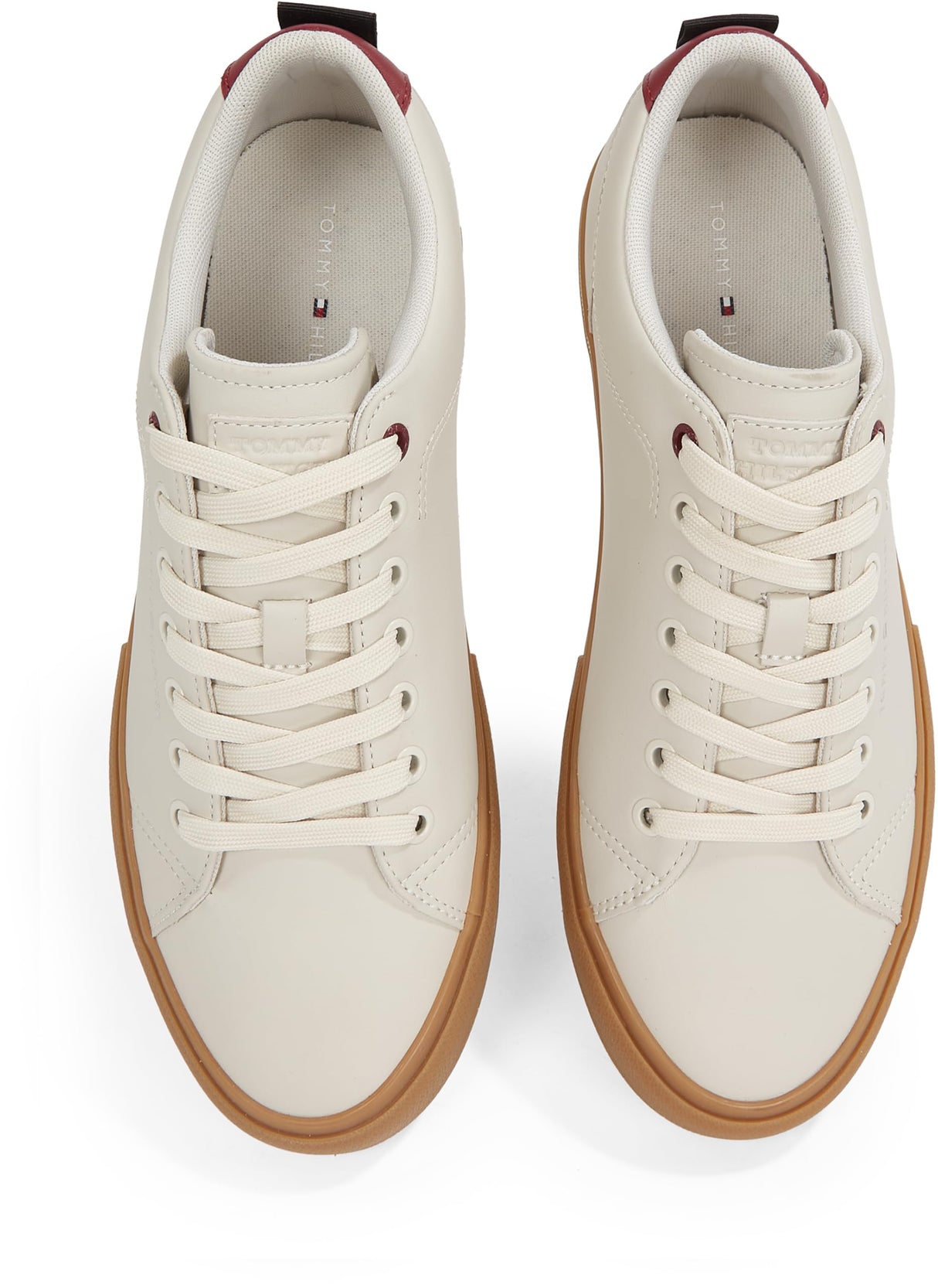 Tommy Hilfiger Sneaker con Suela Vulcanizada Hombre Street Patch Low Top, Blanco (Alabaster), 44