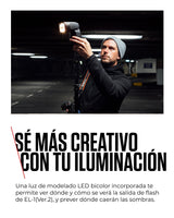 Canon Speedlite EL-1 (Ver.2) Flash de Cámara Profesional - Ideal para Deportes, Moda, Boda - Resistente al Clima y Cabeza de Flash Inclinable 120° - Compatible con Canon EOS