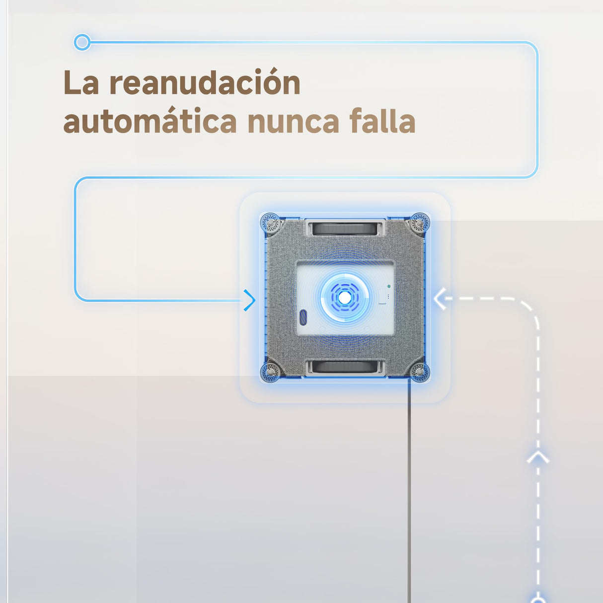 DREAME C1 Robot Limpiacristales, Potencia de Succión de 5500 Pa, Protección de Seguridad Fiable, Tecnología CornerClean, Limpieza Exhaustiva en Húmedo, Planificación Integral de Trayectorias