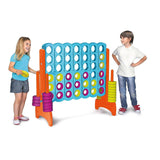 FEBER- Mega 4 en Raya Gigante, Clásico Juego de Estrategia e Inteligencia, para Exterior e Interior, Resistente a la Luz Solar y Temperatura, Fácil Montaje, Niños de 3 años+, Famosa (800012910)