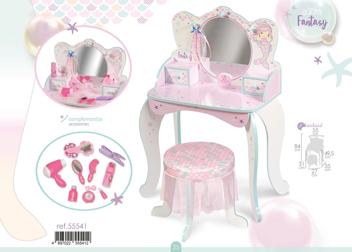 DE CUEVAS TOYS- Tocador de Madera Ocean Fantasy DeCuevas Toys 55541, Multicolor