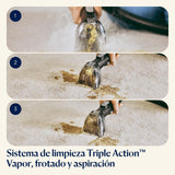 BISSELL SpotClean HydroSteam, Aspiradora de Agua Tapicería, Lava Aspiradora con Tecnología HydroSteam, Modo de Vaporeta, Limpiador para Alfombras, Tapicería, Sofá & Auto, Motor Potente de 1000W, 3689N