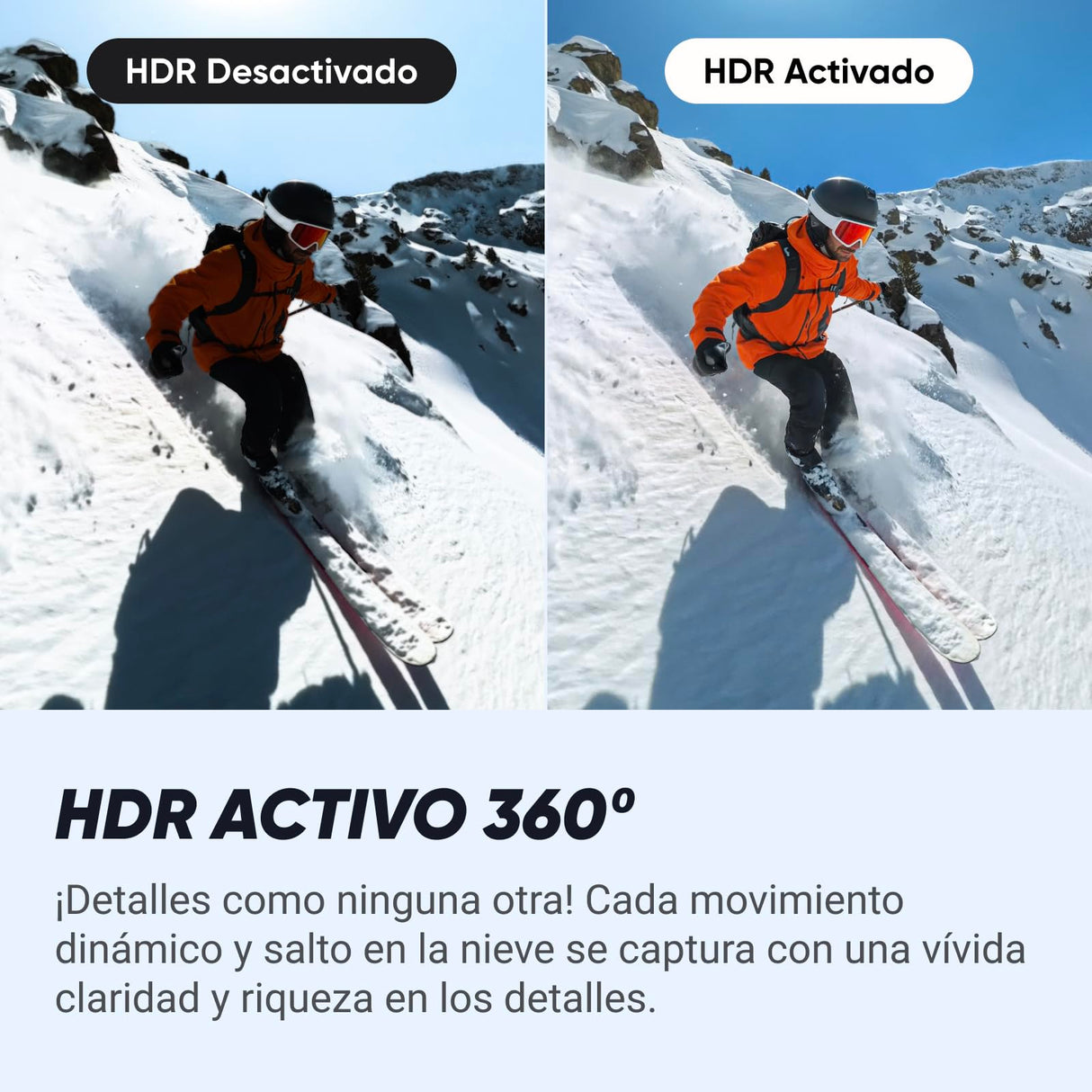Insta360 X4 Paquete de Esquí - Cámara de acción Impermeable 8K 360, Vídeo 4K Gran Angular, Efecto Selfie Stick Invisible, Protectores de Lente Extraíbles, 135 Min Batería, Edición IA