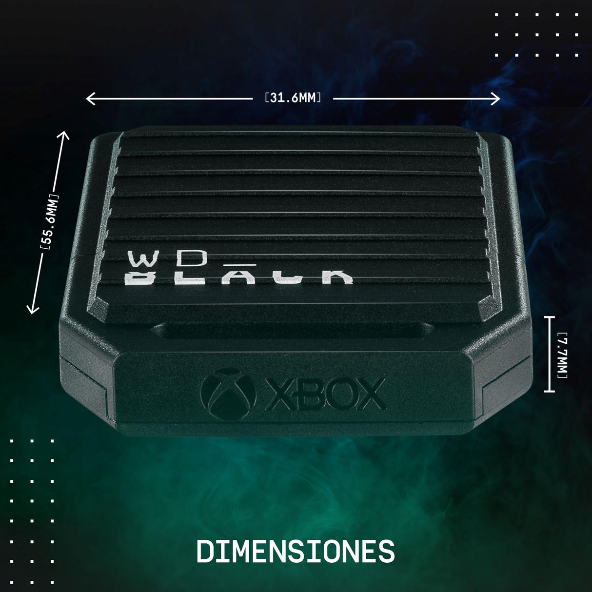 WD_BLACK C50 2 TB Tarjeta de expansión para Xbox (Compatible con la Serie X|S, Plug-and-Stay, Velocity Architecture, Reanudación rápida, Subscripción gratuia de 1 Mes de Xbox Game Pass) Black