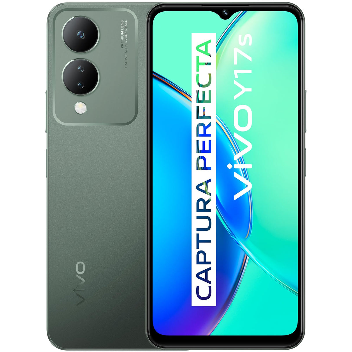 VIVO Y17s, Smartphone 4 GB RAM + 128 GB ROM, Triple cámara de 50 MP, Batería de 5000 mAh, Pantalla HD+ de 6,56” de Alto Brillo, Resistencia al Agua IP54, Cuerpo Fino 2.5D, Teléfono móvil Android 13