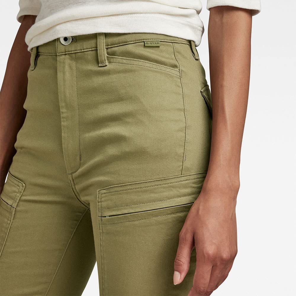 G-Star Para Mujer Pantalones Skinny Cargo, Verde (smoke olive D22890-C105-B212), 28W / 32L