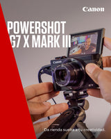 Canon PowerShot G7 X Mark III (Negra) - Cámara Digital Compacta con Sensor de 1 Pulgada y Grabación en 4K - Ideal para Ambientes con Poca Luz - Wi-Fi y Bluetooth - Ideal para Crear Estés Donde Estés