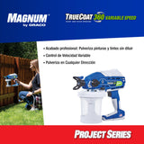 Magnum de Graco 26D527 TrueCoat 360 Variable Speed, pulverizador de Pintura airless con Cable portátil, Modelo UE, Uso doméstico, pequeños proyectos Decorativos (presión máxima 138 Bar)
