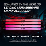 Kingston Fury Renegade DDR5 RGB 32GB 6400MT/s DDR5 CL32 DIMM Memoria gamer para Ordenadores de sobremesa Kit de 2 - KF564C32RSAK2-32