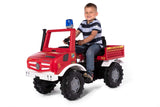 Rolly Toys 038220 RollyUnimog Feuerwehr Edition 2020 (Kinderunimog, Pedfahrzeug) - Incluye RollyFlashlight, Asiento Ajustable, neumáticos silenciosos