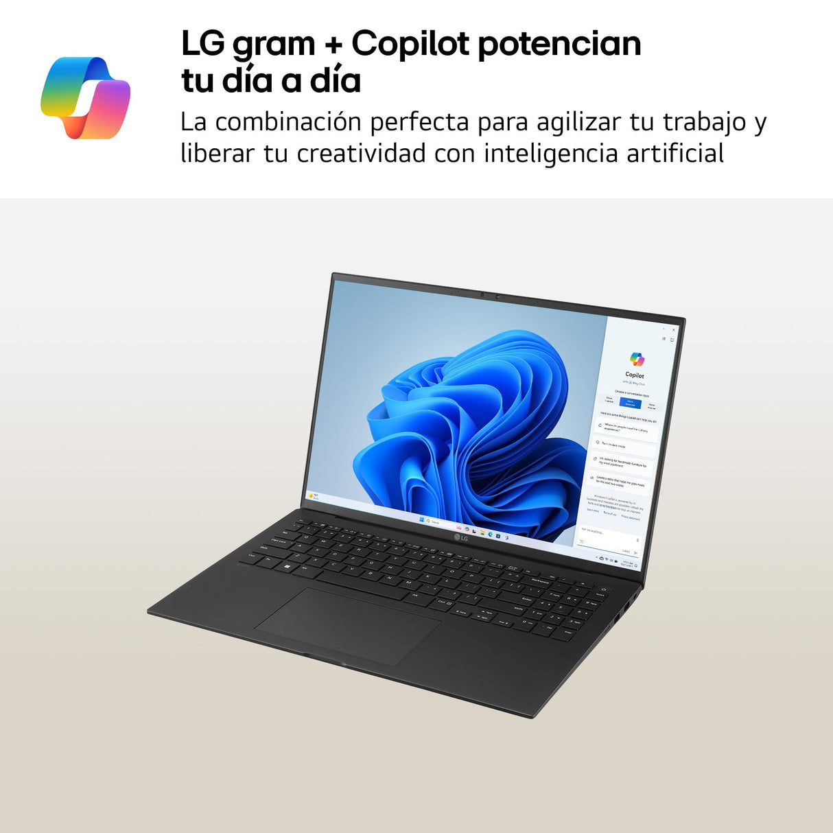 LG gram 16Z90RU-G.AA55B Portátil Ultraligero 16 Pulgadas, IPS WQXGA, Intel Core i5-1334U (10 núcleos), 16GB RAM, 512GB SSD, 1.199 kg, Intel Graphics, Batería hasta 23.5h, Windows 11 Home, Negro
