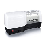 CHEF'S CHOICE 220 - Afilador de cuchillos eléctrico, color negro, blanco y plateado