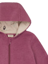 loud + proud Wollfleece, Gots Zertifiziert Mono, Morado, 74-80 Unisex bebé