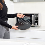 BLACK+DECKER BXMY901E - Microondas con grill y convección, 25L, 900W potencia, 1000W grill, 5 potencias, función descongelar, auto-menú con 9 recetas, temporizador 95 min, 2 funciones combinadas