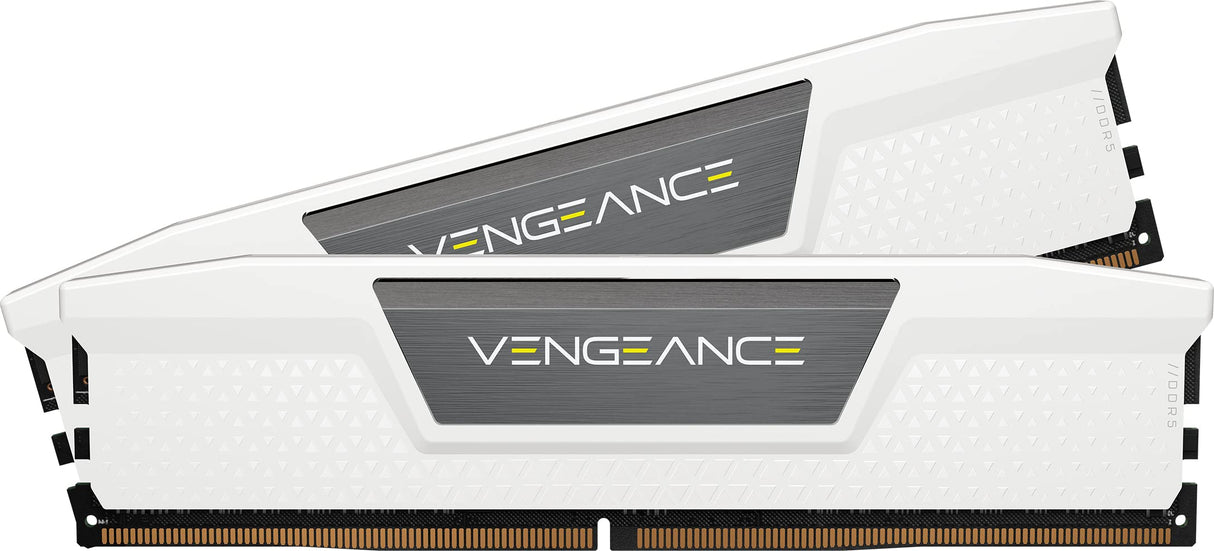CORSAIR Vengeance DDR5 RAM 32GB (2x16GB) 6400MHz CL32-40-40-84 1.4V AMD Expo Intel XMP 3.0 Memoria de Ordenador de Sobremesa – Blanco (CMK32GX5M2B6400Z32W)