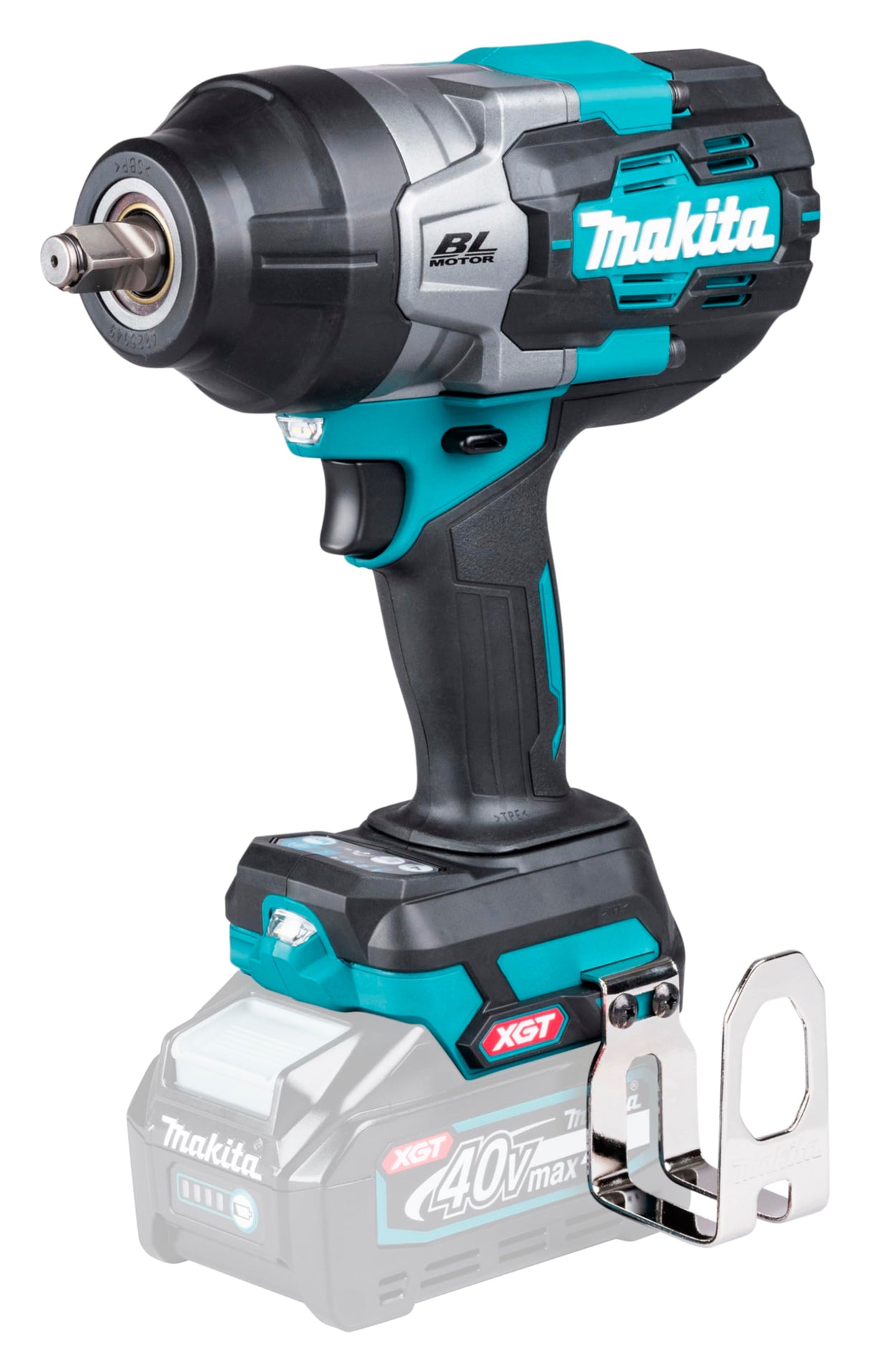 Makita XGT TW002GZ - Llave de impacto inalámbrica de 40 V, 1700 Nm, unidad de 1/2 pulgada, 1800 rpm