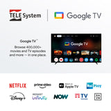 TELE System UP Stick Google TV 4K UHD HDMI,Wi-Fi de doble banda,Dolby Vision/Atmos,Asistente de Google,32 GB,HDR10+,mando a distancia con control por voz 2 en 1, streaming de los canales más populares