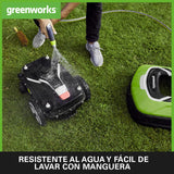 Greenworks Optimow 15 robot cortacésped para áreas hasta 1500m2, pendiente 35%, muy silencioso, 4G controlado, características de seguridad avanzadas, protección robo, 3 años de garantía