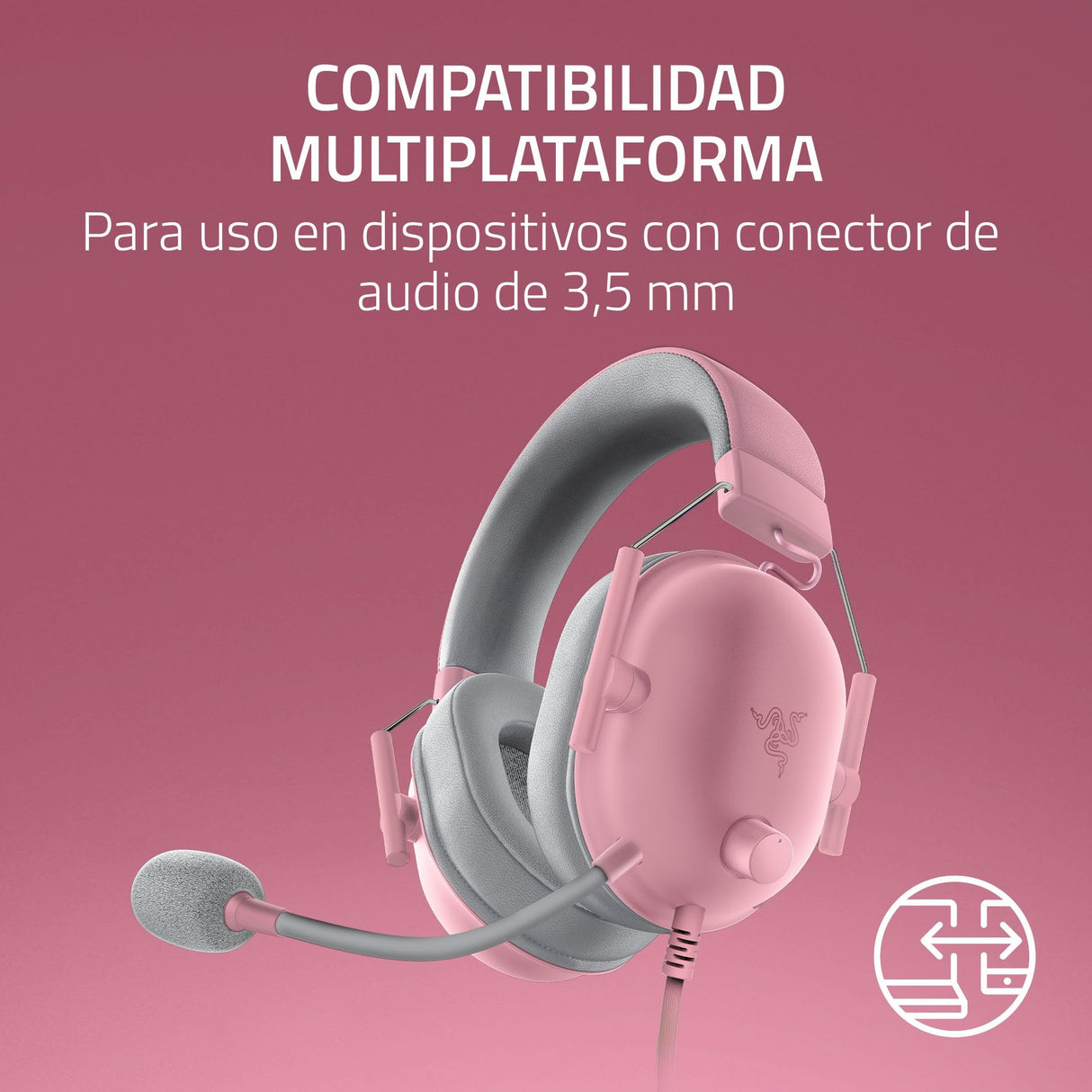 Razer BlackShark V2 X (Xbox) - Auriculares E-Sports con Cable para la Consola Xbox S|X (250 g, micrófono cardioide, transductores de 50 mm, cancelación pasiva del Ruido, Conector de 3,5 mm) Quartz