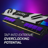 Kingston Fury Renegade DDR5 RGB 32GB 6400MT/s DDR5 CL32 DIMM Memoria gamer para Ordenadores de sobremesa Kit de 2 - KF564C32RSAK2-32