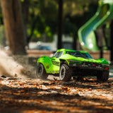 ARRMA Fury Mega 550 2WD Coche teledirigido 1/10 Short Course Truck, más de 30 km/h, actualizable, Incluye Accesorios, Verde ARA3221T1