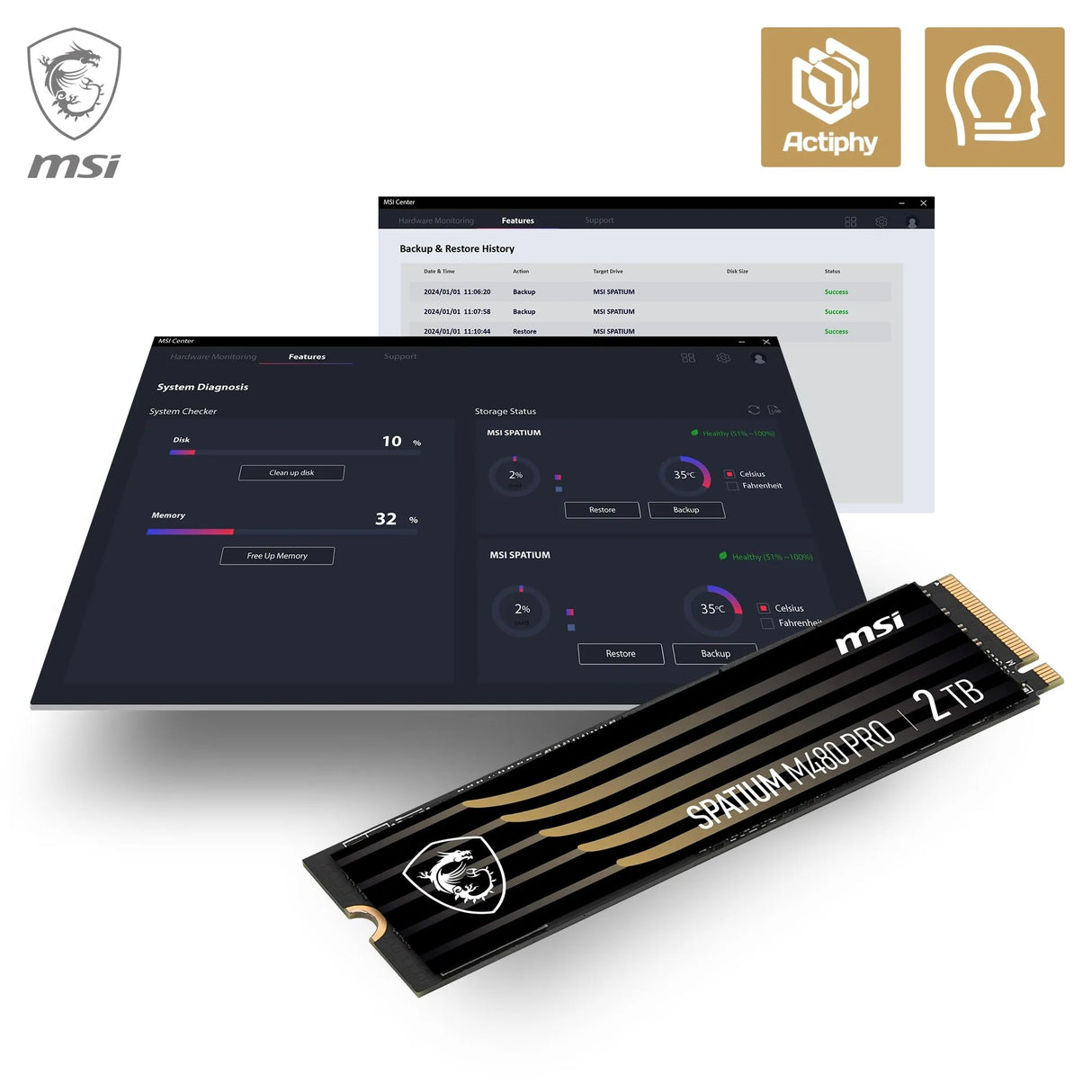 SPATIUM M480 Pro PCIe 4.0 NVMe M.2 2TB