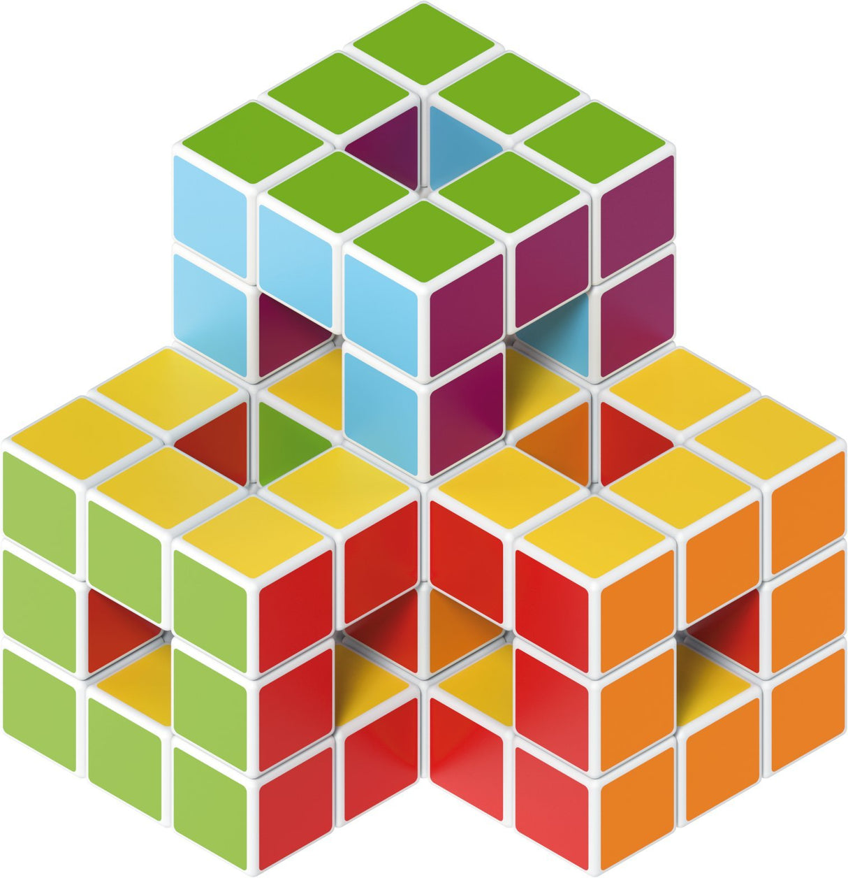 Geomag - Magicube Cubos magneticos, Multicolor, 64 Piezas, 129