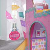 KidKraft Casa de Muñecas de Madera Castillo de Caramelo con Muebles y Accesorios, Casita con Figura de Lama Unicornio, para muñecas de 30 cm, Juguetes niños y niñas 3+ años (20242)