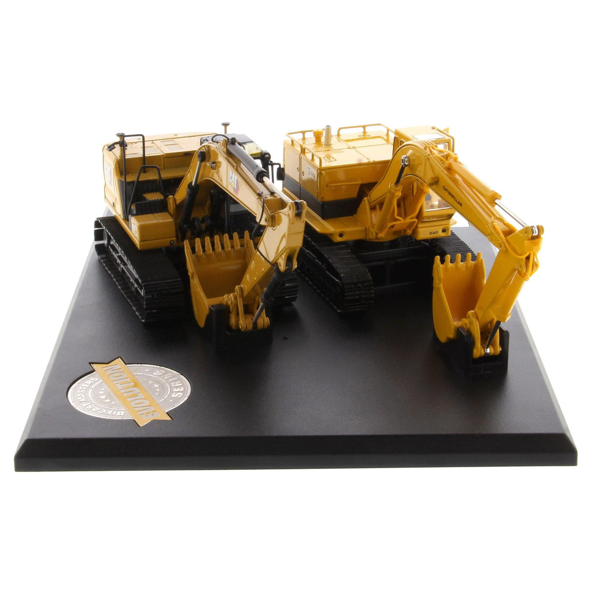 Caterpillar Diecast Masters 85715-Excavadora Evolution Set con Libro 225 y Cat 323, Escala, Aprox. 6,3 x 8,0 x 16,3 cm, a Partir de 14 años, Yellow, Scale 1:50