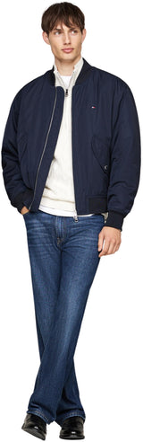 Tommy Hilfiger Cazadora Bomber Hombre Authentic Bomber con Cremallera, Azul (Desert Sky), M