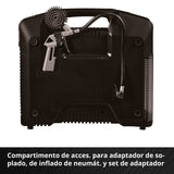 Einhell Compresor de maletín con batería TE-AC 36/8 Li OF Set-Solo Power X-Change (36 V, máx. 8 bar, sin aceite, potencia de aspiración 130 l/min, incl. set adaptador de 3 pz., sin batería)