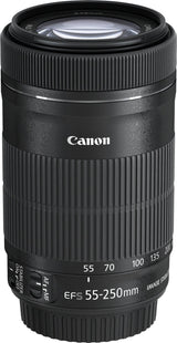 Canon EF-S 55-250 mm f/4-5.6 IS STM 8546B005 - Objetivo para Canon (distancia focal 55-250 mm, apertura f/4-32, zoom óptico 4.55x, estabilizador, diámetro: 58 mm), color negro