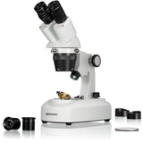 Bresser 5803100 Researcher ICD LED 20x-80x Microscopio, blanco