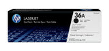 HP 36A CB436AD, Negro, Cartucho Tóner Original, Pack de 2, para impresoras HP LaserJet P1505, P1505N, M1120 MFP, M1522 MFP y M1522nf
