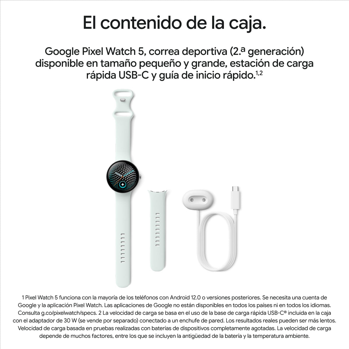 Google Pixel Watch 5 (41 mm) - Smartwatch - Black Case/Obsidian Band, LTE