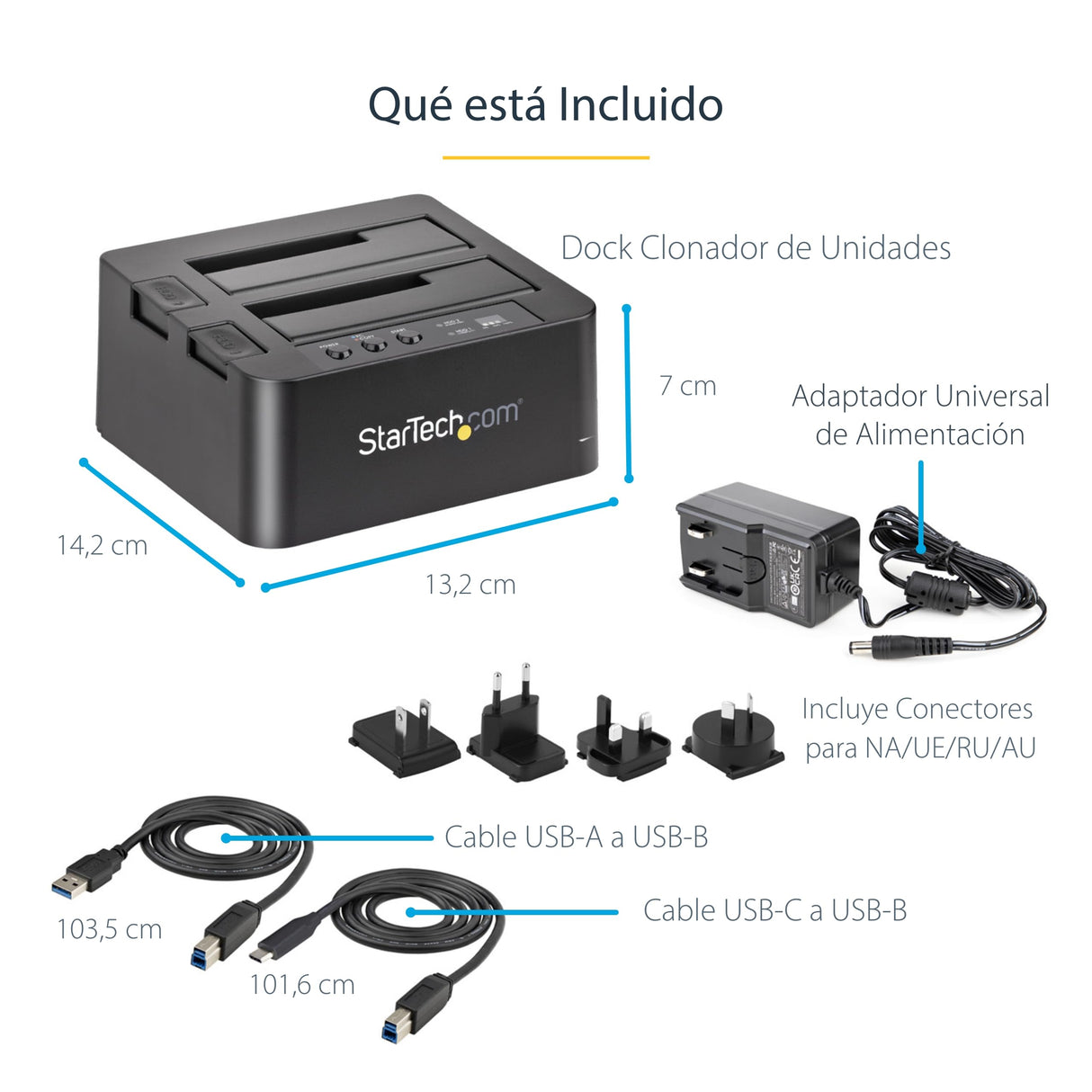 StarTech.com Duplicador Clonador Autónomo de Discos Duros o SSD SATA - Copiador de 2 Bahías - Base de Acoplamiento USB 3.1 (10Gbps) a Unidades SATA III de 2,5 o 3,5 Pulgadas (SDOCK2U313R)