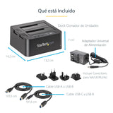 StarTech.com Duplicador Clonador Autónomo de Discos Duros o SSD SATA - Copiador de 2 Bahías - Base de Acoplamiento USB 3.1 (10Gbps) a Unidades SATA III de 2,5 o 3,5 Pulgadas (SDOCK2U313R)
