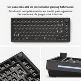 Glorious Gaming GMMK PRO 75% Barebones (solo carcasa) - Teclado gaming mecánico modular, TKL, carcasa de 1,5 kg, RGB, personalizable, switches de 5 pines, distribuciones internacional / ISO - Negro