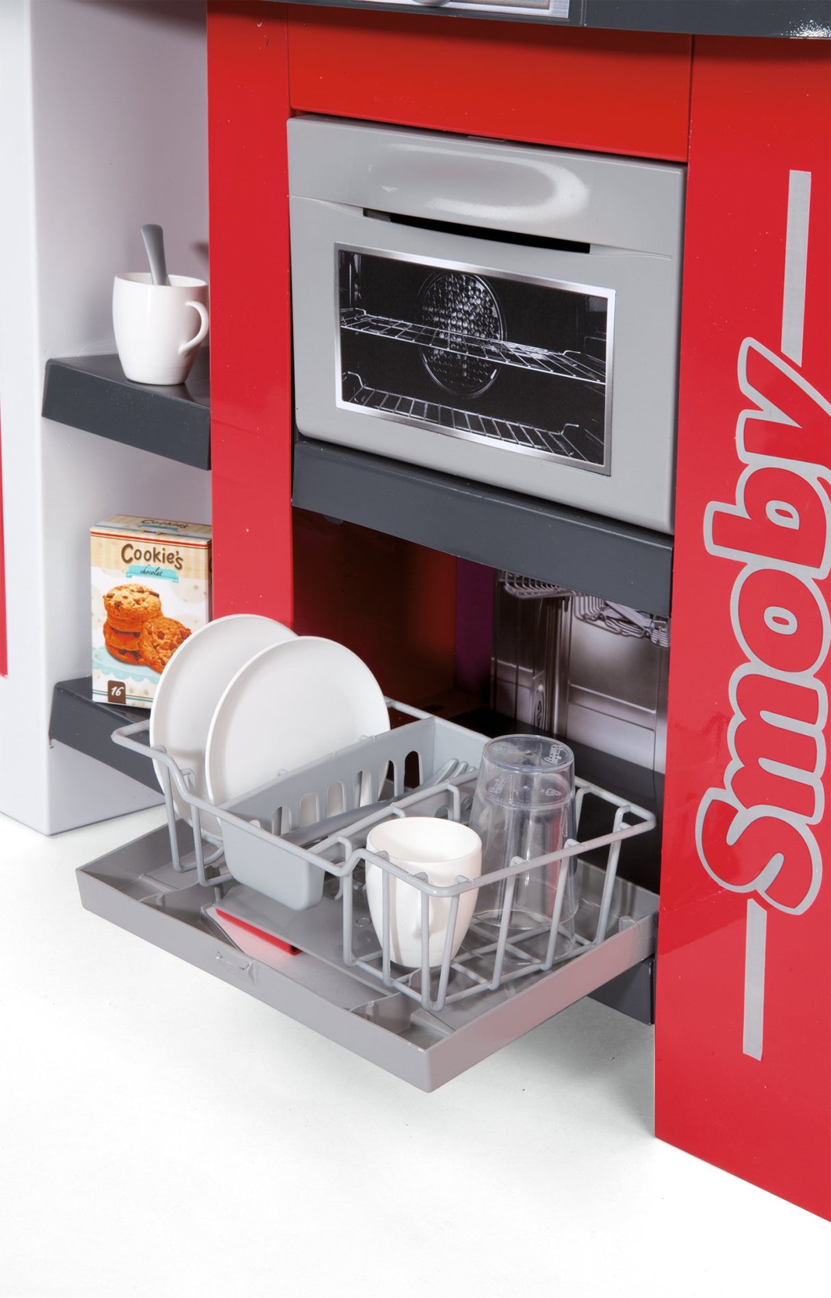 SMOBY- Kitchen Studio XXL Bubble con 38 accesorios, simula el efecto del agua hirviendo, refrigerador, horno, lavavajillas, dispensador de hielo, cafetera, 7600311025