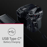 Panasonic Lumix DC-FZ82DE-K Cámara Bridge con Lente 20-1200 mm F2.8-5.9, 18,1 MP, Video y Fotografía 4K, Visor Live View OLED, Pantalla Táctil LCD, USB-C, Color Negro