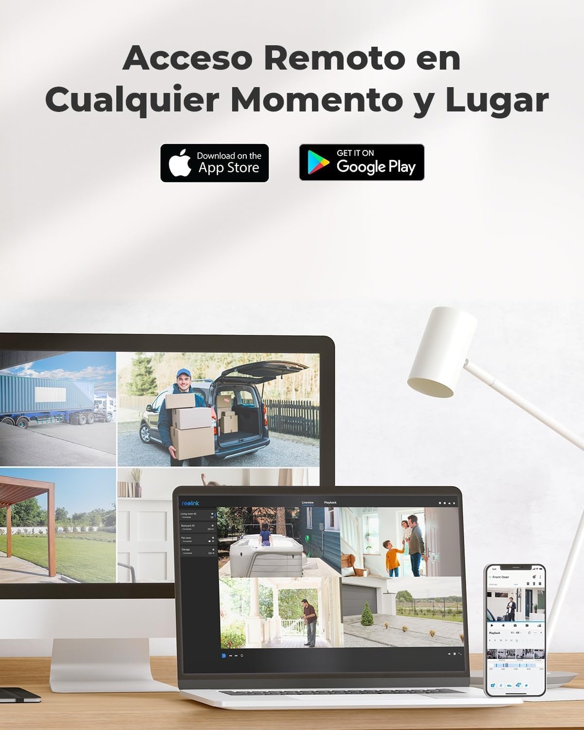Reolink 4K 8MP Camara Vigilancia PoE Exterior con Detección de Personas/Vehículos/Mascota, Domo IP Cámara de Seguridad Impermeable, Alertas Inteligente, Grabación de Audio, Lapso de Tiempo, RLC-820A