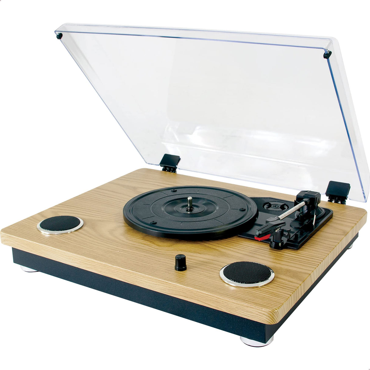 Madison - MAD-RT300SP-MKII - Giradiscos vintage con altavoces integrados (2x8W), Bluetooth, USB, MICRO-SD - Acabado madera