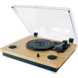 Madison - MAD-RT300SP-MKII - Giradiscos vintage con altavoces integrados (2x8W), Bluetooth, USB, MICRO-SD - Acabado madera