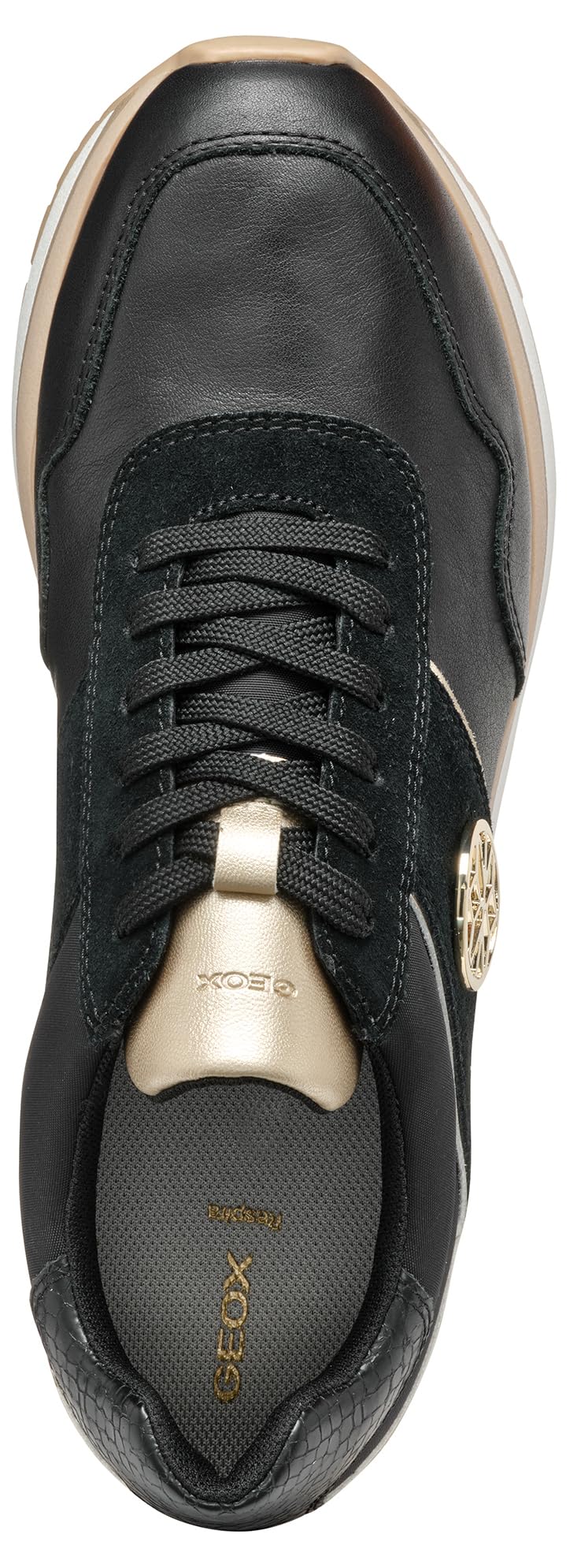 Geox D New KENCY A, Zapatillas Mujer, Black, 37 EU
