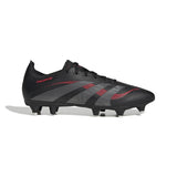adidas Predator League Soft Ground Football Boots, Botas de fútbol Unisex Adulto, Core Black/Grey Four/Lucid Red, 47 1/3 EU