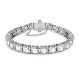 Swarovski Pulsera Millenia, Talla cuadrada, Pequeña, Blanca, Baño de rodio