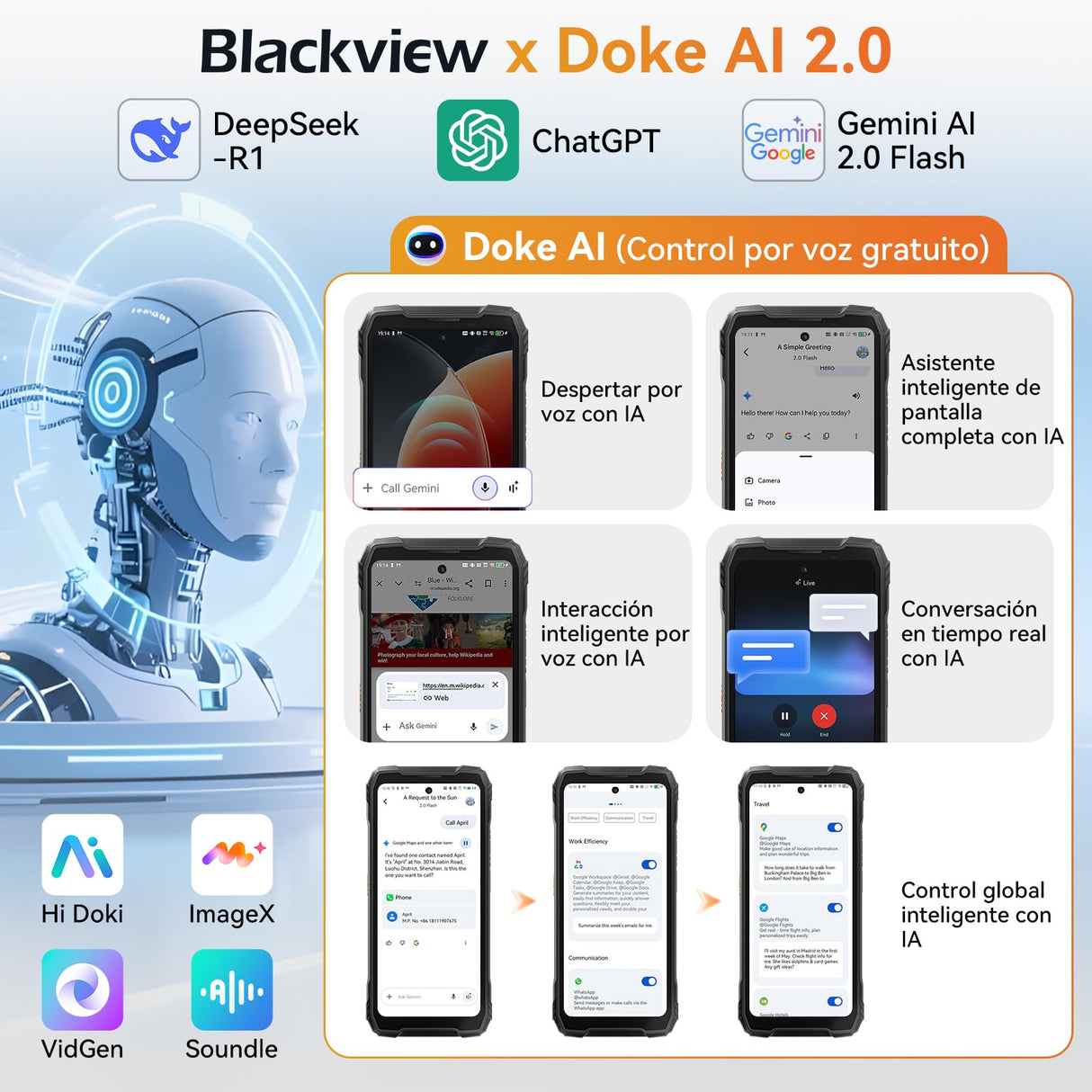 Blackview Xplore 1 Pro 5G Imágenes Térmicas Movil Resistente, Batería 20000mAh, 36GB+256GB/2TB TF, Dimensity 7050, Android 15 Movil Irrompible, 6.78" 120Hz 2.4K, 64MP+50MP, IP68/IP69K/OTG/NFC/GPS